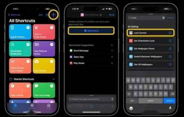 净潭乡苹果14锁屏维修店分享iPhone14升级iOS16.4后如何创建锁屏快捷方式 
